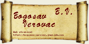 Bogosav Verovac vizit kartica